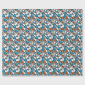 Nahtlose Bowling-Sportart Geschenkpapier (Flach)