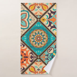 Nahtlose bunte Fliesen mit dem Islam, Arabi Badehandtuch