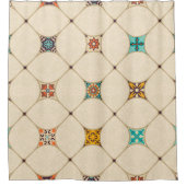 Nahtlose bunte Fliesen mit dem Islam, Arabi Duschvorhang (Vorderseite)