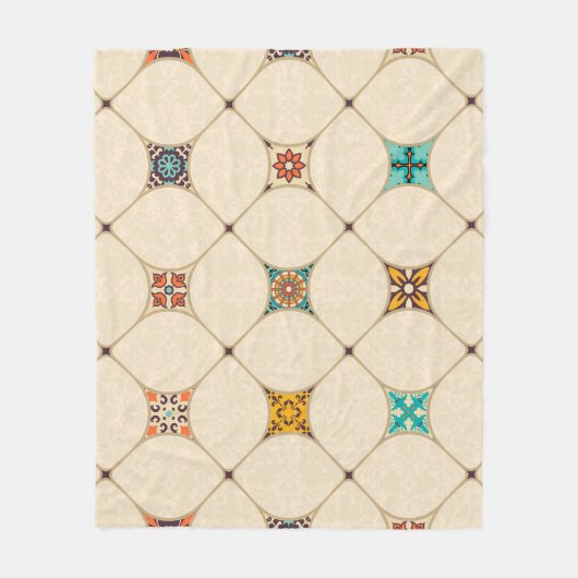 Nahtlose bunte Fliesen mit dem Islam, Arabi Fleecedecke (Vorderseite)