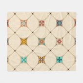 Nahtlose bunte Fliesen mit dem Islam, Arabi Fleecedecke (Vorderseite (Horizontal))