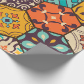 Nahtlose bunte Fliesen mit dem Islam, Arabi Geschenkpapier (Ecke)