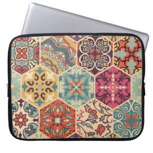 Nahtlose bunte Fliesen mit dem Islam, Arabi Laptopschutzhülle