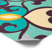 Nahtlose bunte Fliesen mit dem Islam, Arabi Poster (Ecke)