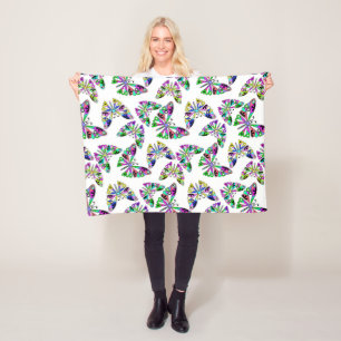 Nahtlose Cartoon Kinder abstrakte Schmetterlingsmu Fleecedecke