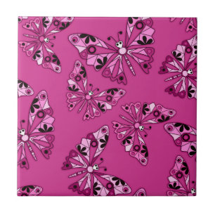 Nahtlose Cartoon Kinder abstrakte Schmetterlingsmu Fliese