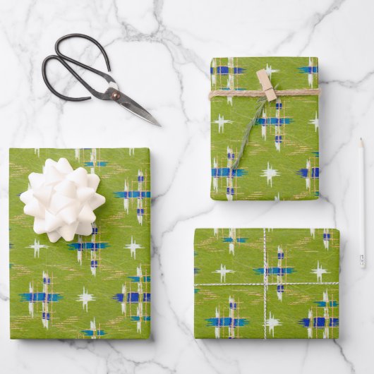 Nahtlose Chiyogami-Reißepapier Motif Geschenkpapier Set (Vorderseite)