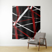 Nahtlose Criss quere rote und weiße Linien auf Wandteppich (Beispiel)