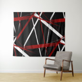 Nahtlose Criss quere rote und weiße Linien auf Wandteppich (Beispiel (Horizontal))