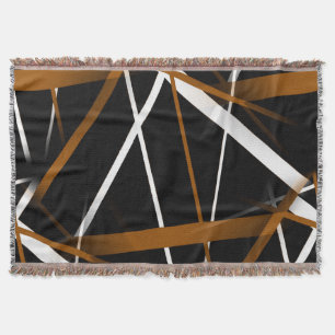 Nahtlose Criss QuerSiena Brown und weiße Linien Decke