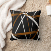 Nahtlose Criss QuerSiena Brown und weiße Linien Kissen (Decke)