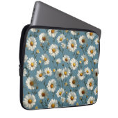 Nahtlose Daisy-Blume-Muster auf blau Laptopschutzhülle (Vorne Rechts)