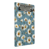 Nahtlose Daisy-Blume-Muster auf blau Mini Klemmbrett (Schrägansicht)