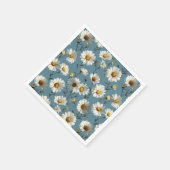 Nahtlose Daisy-Blume-Muster auf blau Serviette (Ecke)
