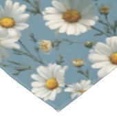 Nahtlose Daisy-Blume-Muster auf blau Tischdecke (Schrägansicht)