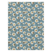 Nahtlose Daisy-Blume-Muster auf blau Tischdecke (Vorderseite)