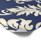 Nahtlose Damast-Tapete. Nahtloses Vintages Pattern Poster (Ecke)