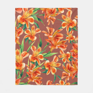 Nahtlose Darstellung der Alstroemeria im Wasser Fleecedecke