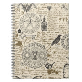 Nahtlose Darstellung eines Alchimie-Themas in Vin Notizblock (Vorderseite)