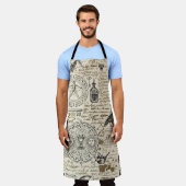 Nahtlose Darstellung eines Alchimie-Themas in Vin Schürze (Getragen)