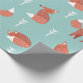Nahtlose Darstellung mit niedlichem Orangenfuchs Geschenkpapier (Ecke)