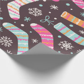 Nahtlose Darstellung mit Weihnachtssocken Geschenkpapier (Ecke)