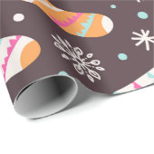 Nahtlose Darstellung mit Weihnachtssocken Geschenkpapier (Rolleneckpunkt)