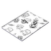 Nahtlose Darstellung von Halbbildern mit gezeichne Notizblock (Linke Seite)