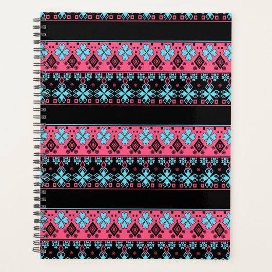 Nahtlose Dekoration mit Ornamenten verziert Planer (Vorderseite)