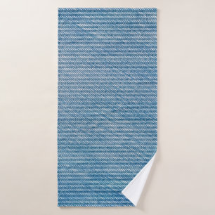 Nahtlose Denim-Textur in Jeans' Blau Badehandtuch
