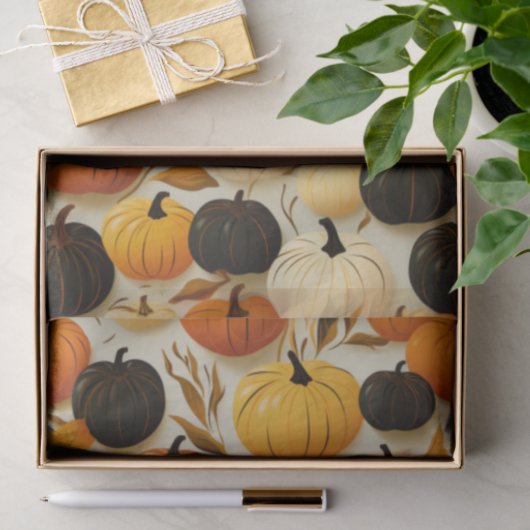 Nahtlose Design Pumpkin Fall Decoupage Seidenpapier (Geschenk)