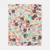Nahtlose doodle Tortenmuster. Handgezob Fleecedecke (Vorderseite)