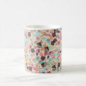 Nahtlose doodle Tortenmuster. Handgezob Kaffeetasse (Mittel)