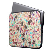 Nahtlose doodle Tortenmuster. Handgezob Laptopschutzhülle (Vorderseite Links)