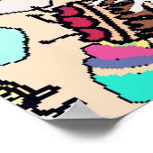 Nahtlose doodle Tortenmuster. Handgezob Poster (Ecke)