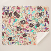 Nahtlose doodle Tortenmuster. Handgezob Sherpadecke (Vorderseite (Horizontal))