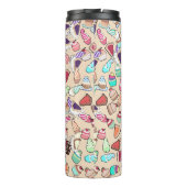 Nahtlose doodle Tortenmuster. Handgezob Thermosbecher (Rückseite)