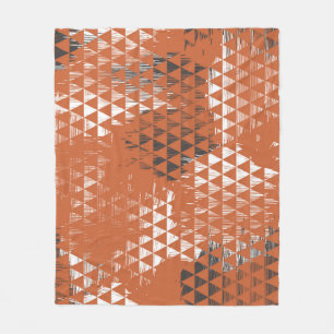 Nahtlose Dreiecke: Orange Hintergrund Fleecedecke
