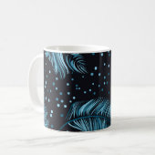 Nahtlose dunkle Federstruktur, abstrakt Vintag. Kaffeetasse (Vorderseite Links)