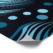 Nahtlose dunkle Federstruktur, abstrakt Vintag. Poster (Ecke)