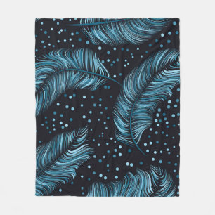 Nahtlose dunkle Federtextur, abstrakt vintage. Fleecedecke