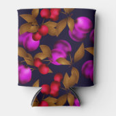 Nahtlose dunkle Pflaumenfrüchte lila Beeren Kirsch Dosenkühler (Vorderseite)