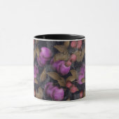 Nahtlose dunkle Pflaumenfrüchte lila Beeren Kirsch Tasse (Zentrum)