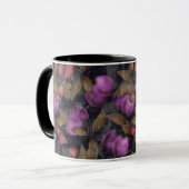 Nahtlose dunkle Pflaumenfrüchte lila Beeren Kirsch Tasse (Vorderseite Links)