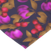 Nahtlose dunkle Pflaumenfrüchte lila Beeren Kirsch Tischdecke (Schrägansicht)