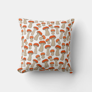Nahtlose Endless Red oder Orange Aspen Mushrooms P Kissen
