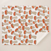 Nahtlose Endless Red oder Orange Aspen Mushrooms P Sherpadecke (Vorderseite (Horizontal))