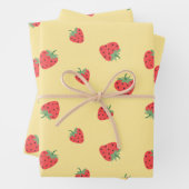 Nahtlose Erdbeere Geschenkpapier Set (Beispiel)