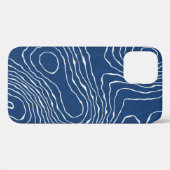 Nahtlose Erdlinie topographische Karte Bio Patter Case-Mate iPhone Hülle (Rückseite (Horizontal))