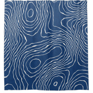Nahtlose Erdlinie topographische Karte Bio Patter Duschvorhang